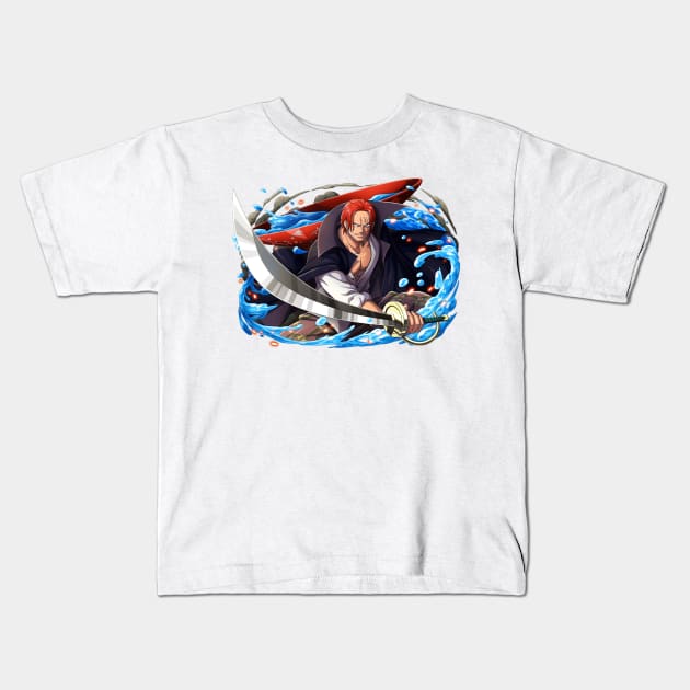 "Red-Haired" Shanks Kids T-Shirt by ManimeXP